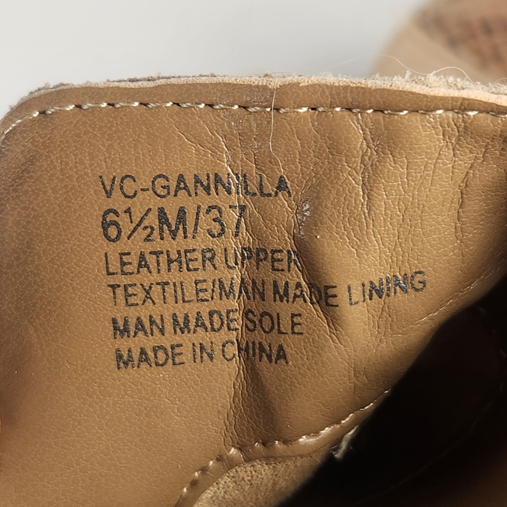 VINCE CAMUTO Women's Gannilla Suede Snake Skin Boot 6.5 Beige Leather Western - Picture 8 of 13